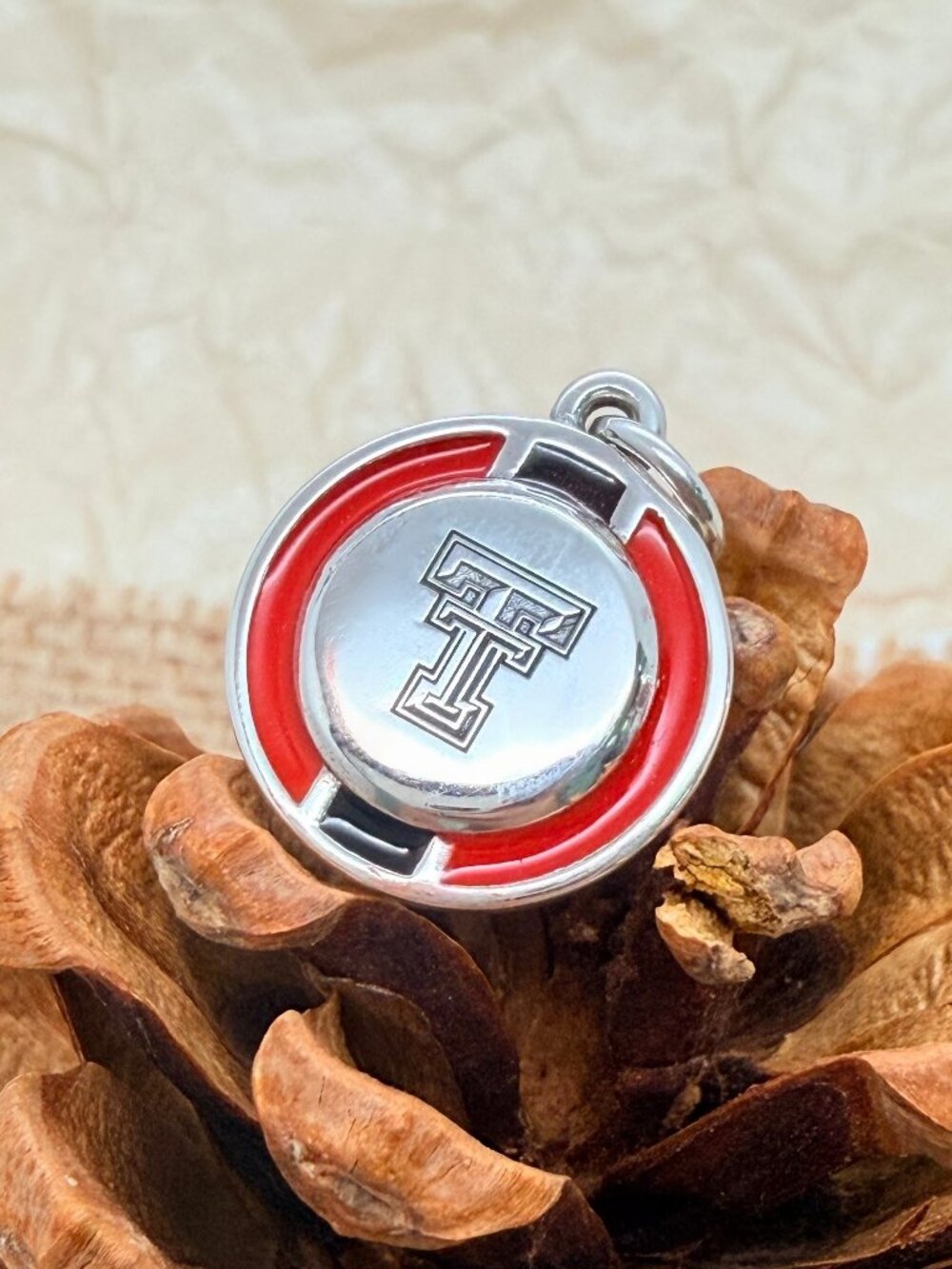 James Avery Texas Tech Red Raiders Enamel School Spirit Charm Silver